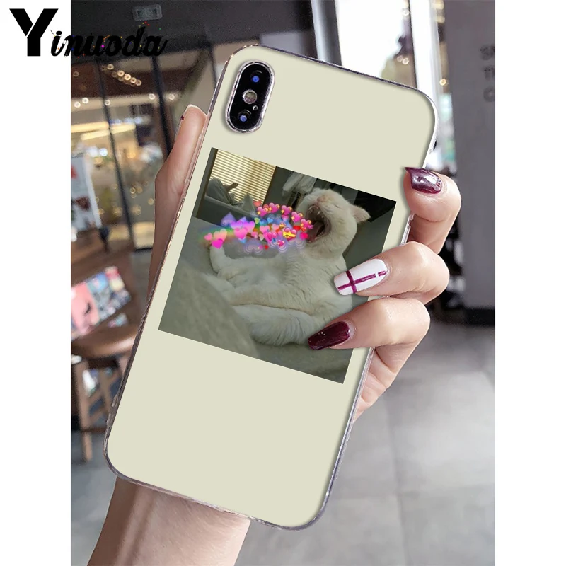 Yinuoda очень милый кот собака мультфильм розовый в форме сердца YOU& ME мягкий чехол для телефона iPhone 8 7 6S Plus 5 5S SE XR X XS MAX 10