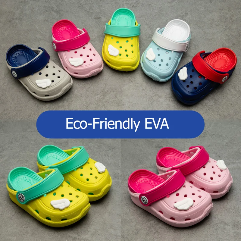 Мюли детские удобные пляжная обувь с дырками для маленьких мальчиков и девочек