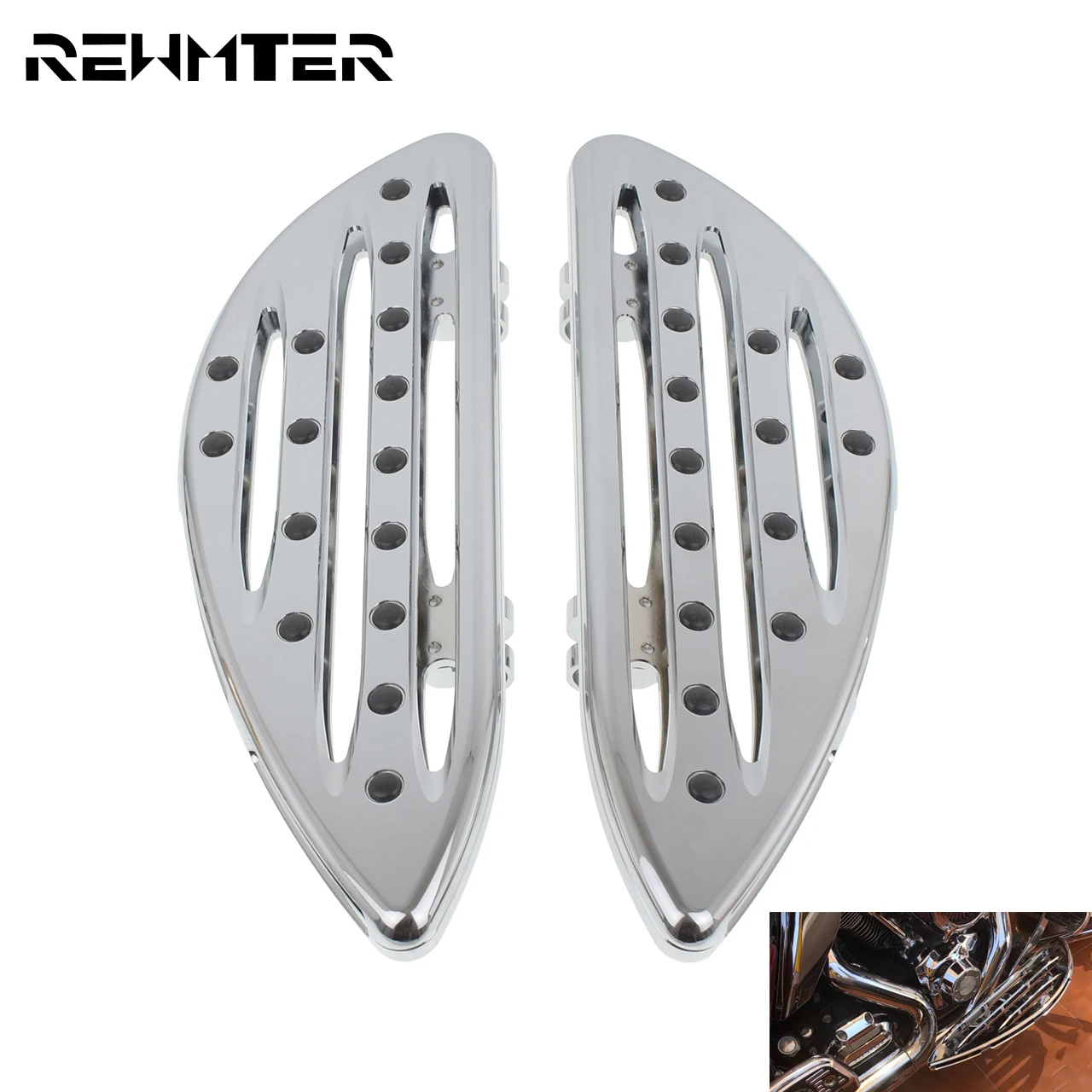 Мотоботы с алюминиевой хромированной подошвой педаль для мотоцикла Harley Touring Road
