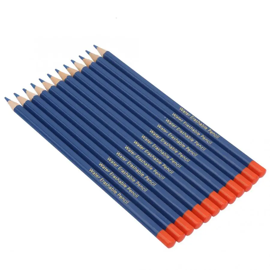 12 шт./компл. маркер из ткани с деревянной ручкой водорастворимый синий карандаш