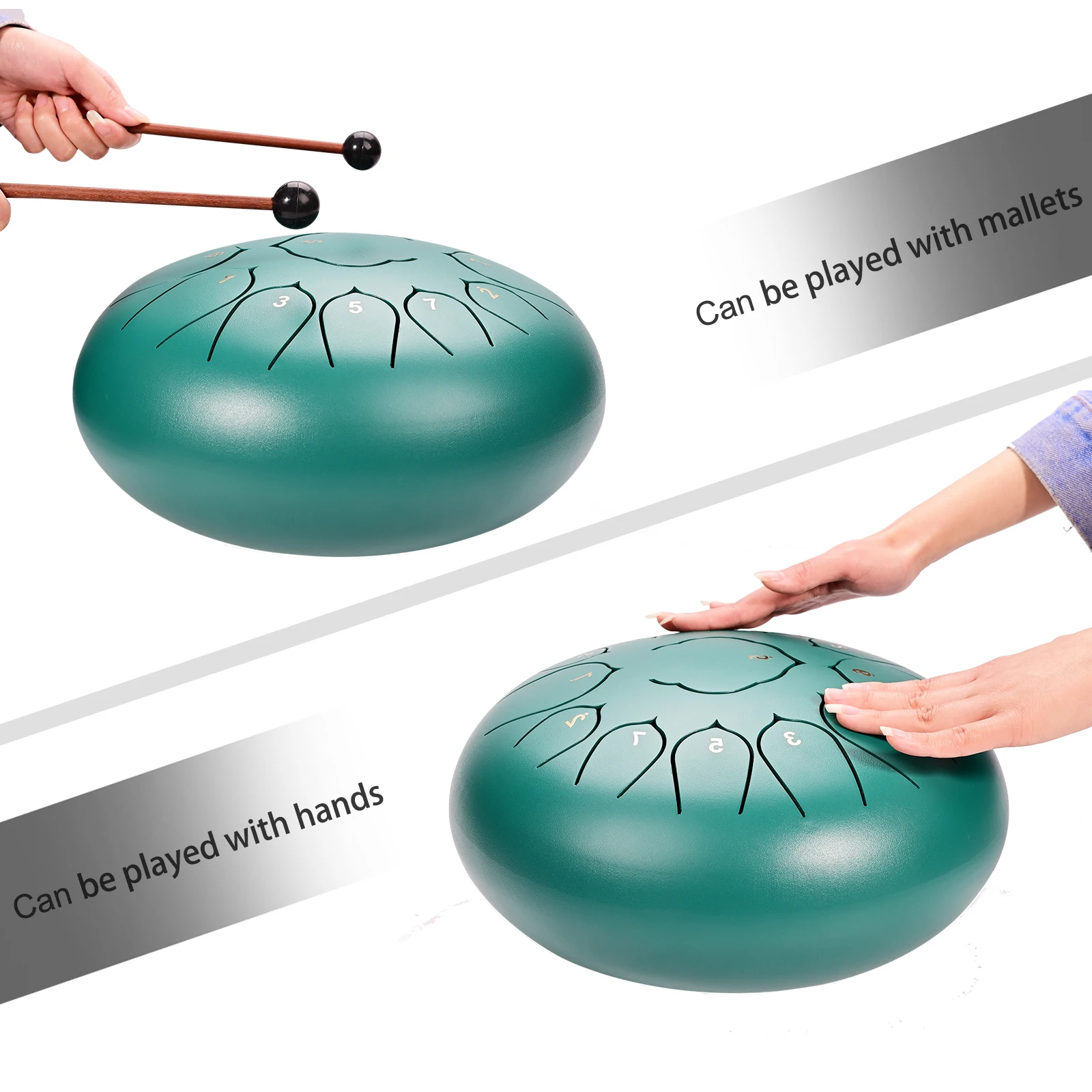 12 дюймовый 13-тоновый стальной барабан для язычка ударный мини ручной с барабаном