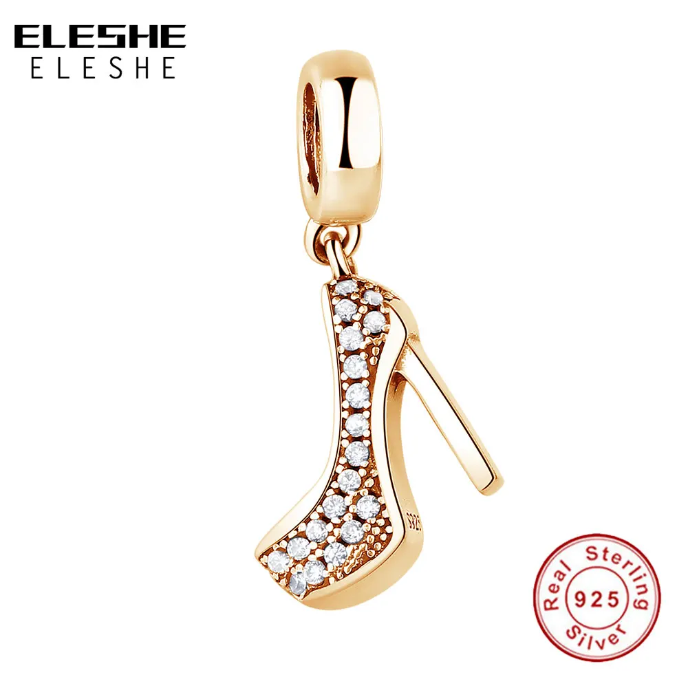 Шарм подвеска из серебра 925 пробы на высоком каблуке оригинальный браслет с