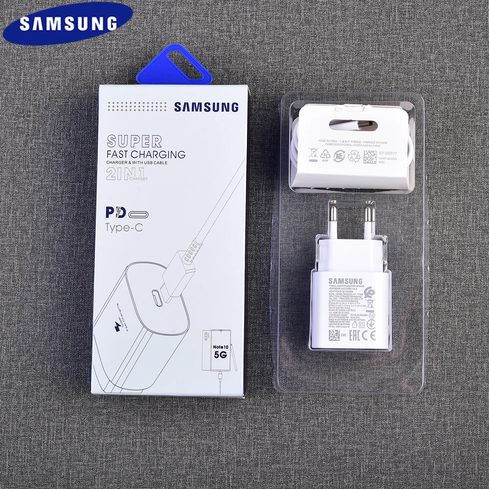 Оригинальный адаптер для сверхбыстрой зарядки Samsung Galaxy Note 10 25 Вт зарядное