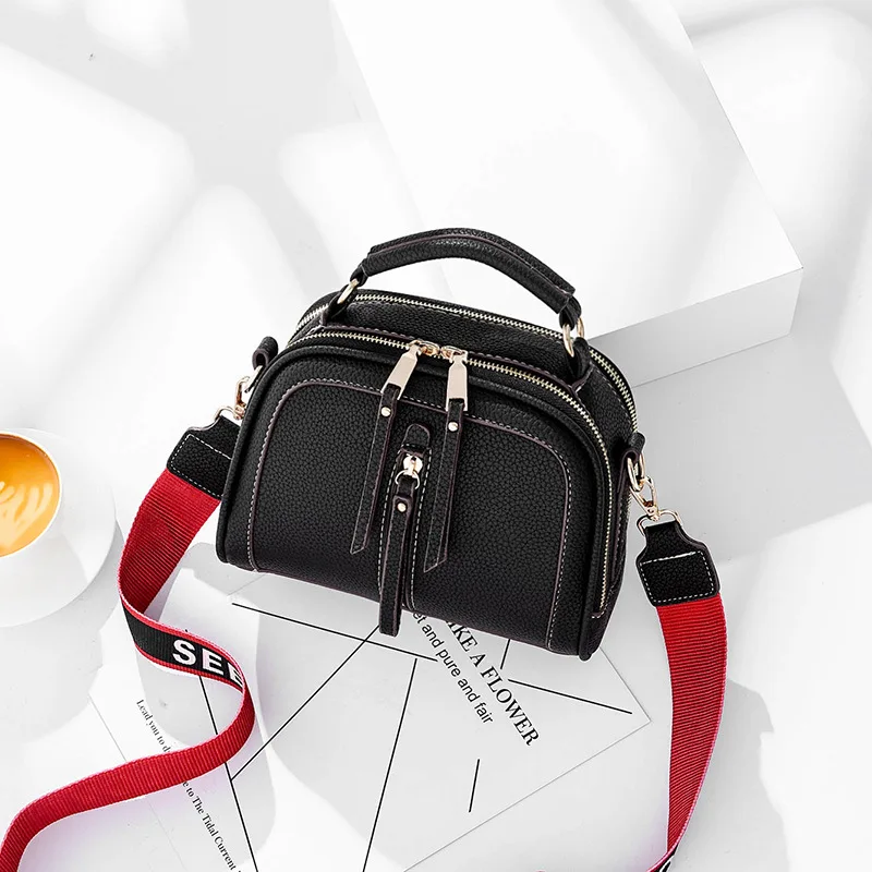 

Fashion Stitching Shoulder Bag Women PU Leather Handbag Luxury Crossbody Bag New Chains Square Bag Lady Purse sac main