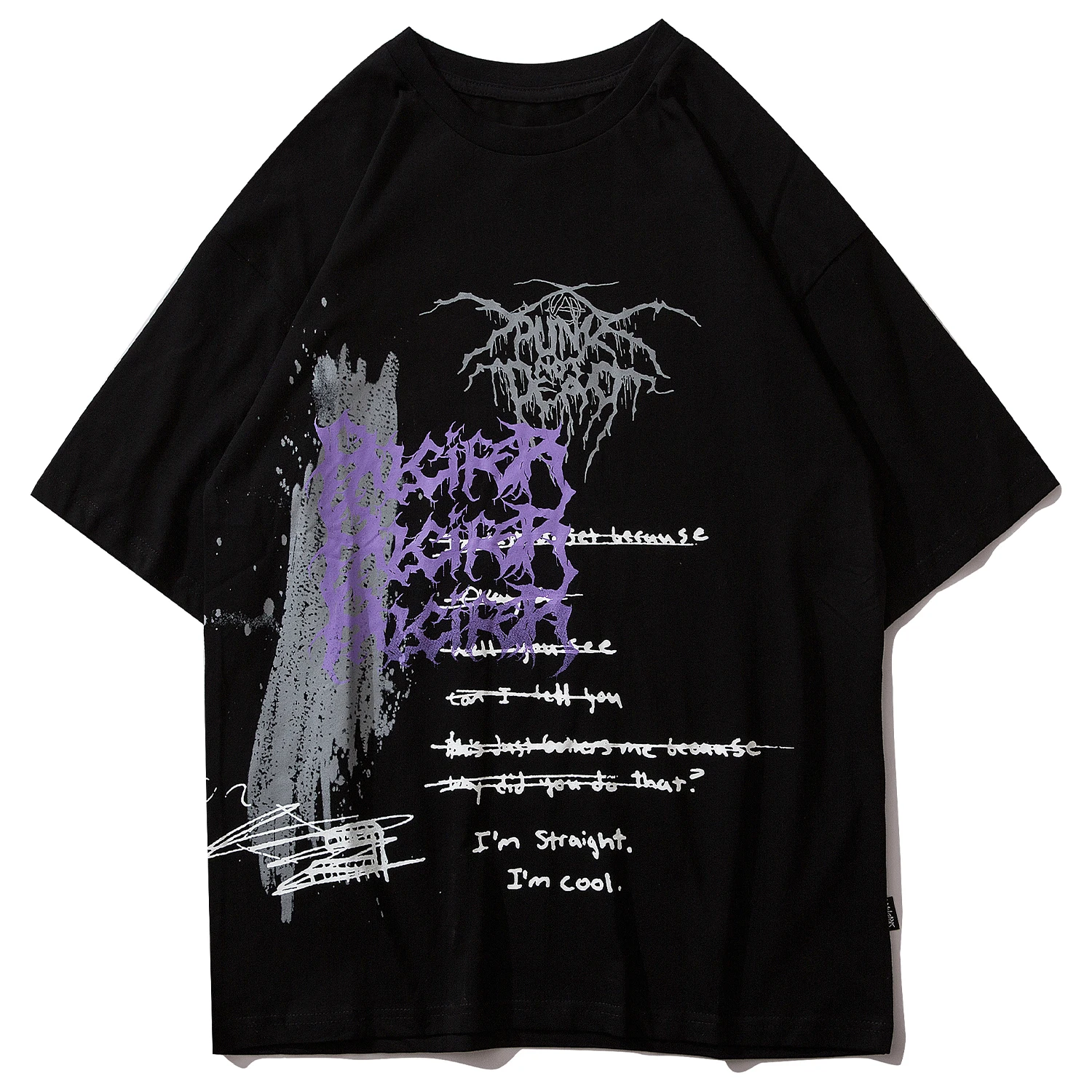 Мужская футболка с принтом скелета и надписью граффити 2020 Harajuku свободные