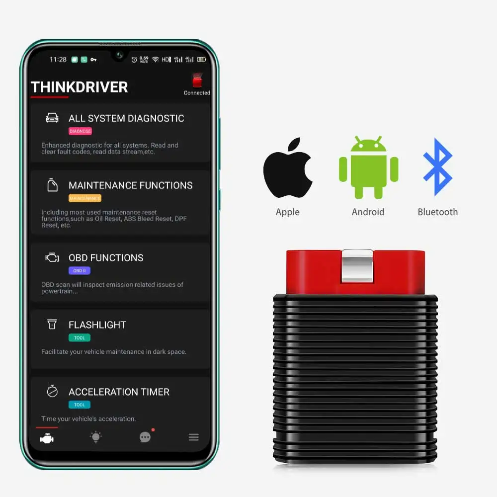 

Original THINKCAR 2 ThinkDriver Bluetooth Full System OBD2 Scanner for iOS Android