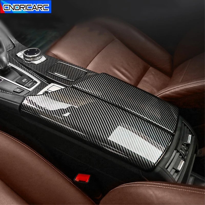 

Car Central Control Armrest Box Panel Decoration Cover Trim For BMW 5 Series F10 2011-17 LHD Interior Modified Decals