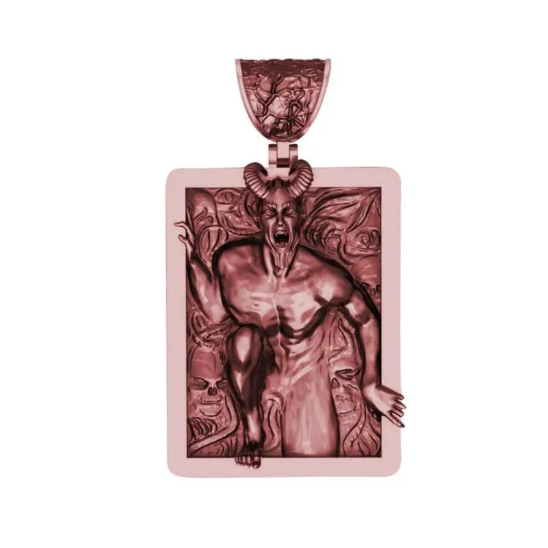 Модное винтажное ожерелье с подвеской в виде демона черепа унисекс ретро сплав