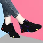 Кроссовки женские из дышащего сетчатого материала, удобная повседневная обувь для бега, износостойкая спортивная обувь на плоской подошве