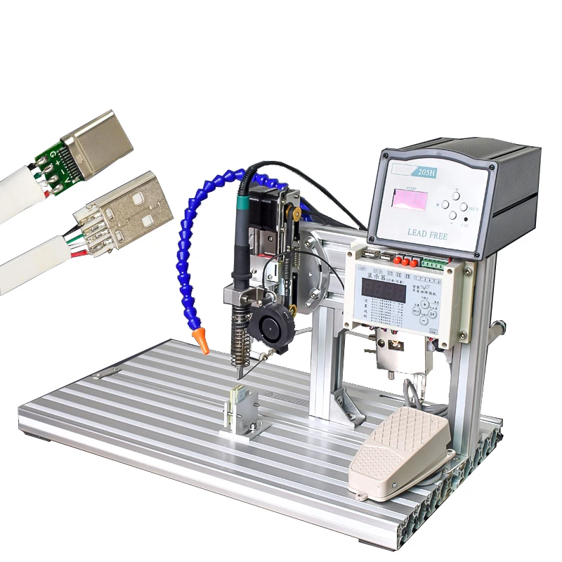 

Semi-Automatic Foot-Operated Soldering Machine Small Automatic Constant Temperature Circuit Board Wire Welder Machine Equipment