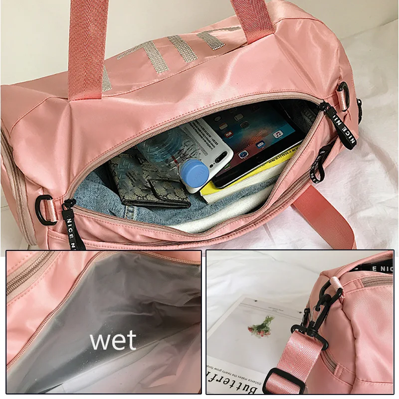 Дорожная водонепроницаемая сумка мессенджер с надписью для фитнеса и йоги