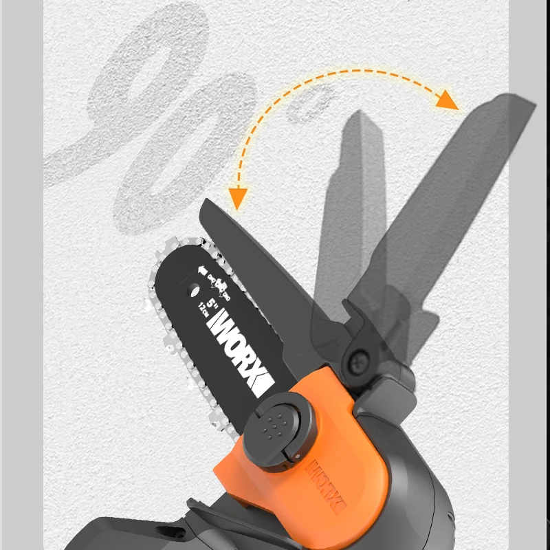 Аккумуляторная цепная пила WORX WG324E мини-бензопила с аккумулятором и зарядным