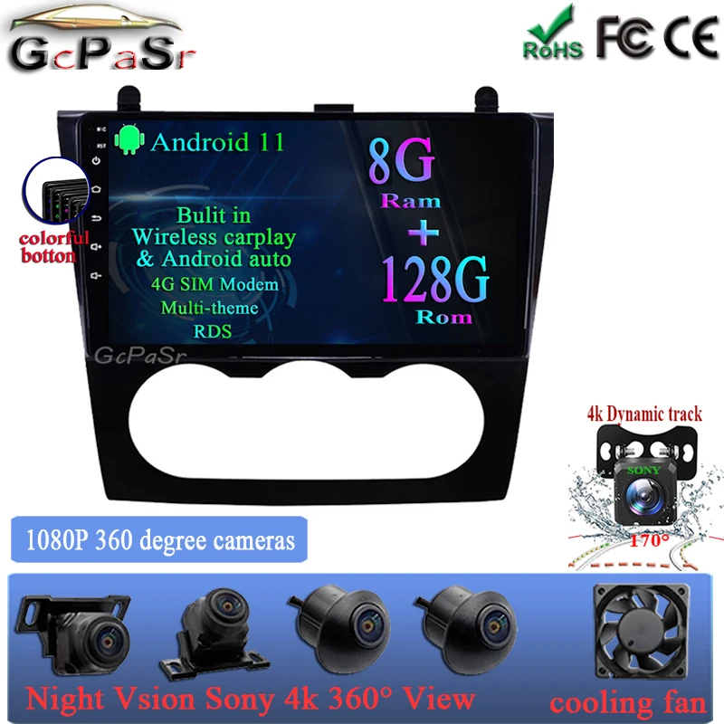 

8G + 128G Android 11 автомобильный радиоприемник, стереопроигрыватель, GPS-навигация, мультимедиа для Nissan Teana Altima, руководство пользователя 2008, 2009, 2010, ...