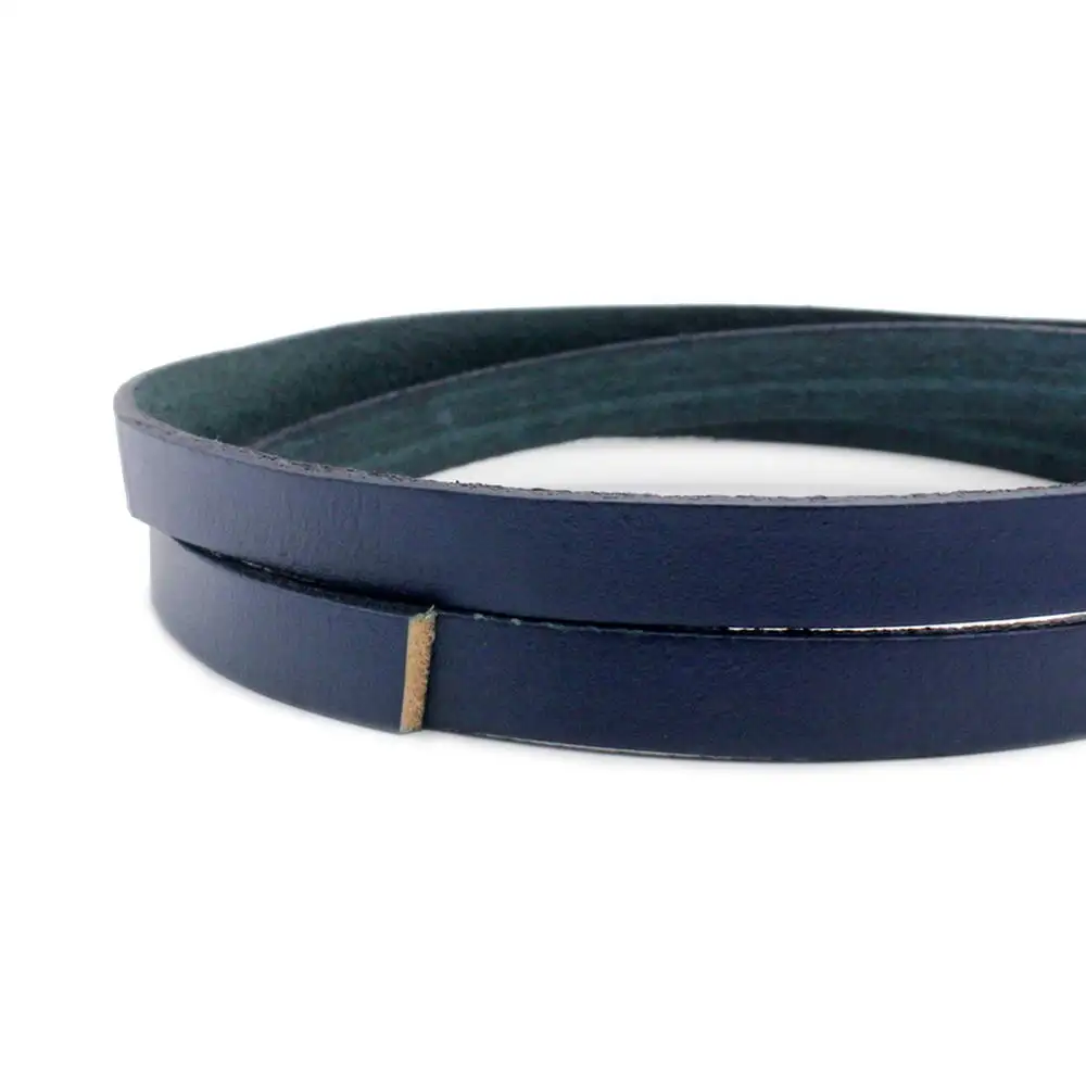 Полоса из натуральной коровьей кожи с темно-синим покрытием AaaZee 1 ярд 10 мм x 2