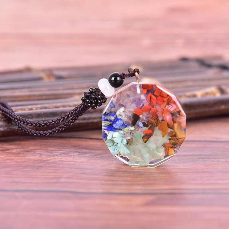 Ожерелье с подвеской в виде священной геометрической чакры-искусственное