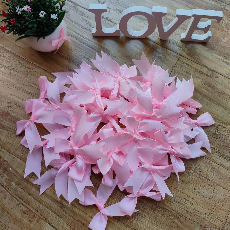 Атласная лента с бантом 50 цветов 85 х85 мм | Дом и сад