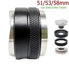 Распределитель и Темпер для кофе 515358 мм, подходит для выравнивания кофе с двойной головкой, регулируемая глубина-профессиональный ручной тампер для эспрессо