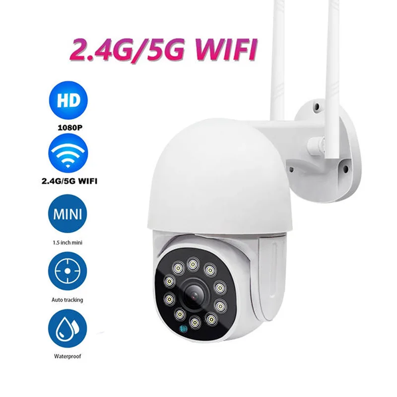 

2.4G/5G Wifi Camera IP Camera Mini Outdoor 1080P Security Surveillance CCTV Waterproof Work With Time-lapse YI Iot App