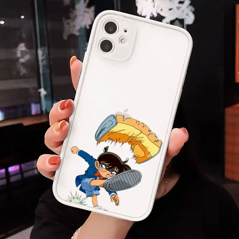

Detective Conan Japan anime Phone Cases matte transparent For iphone 7 8 11 12 plus mini x xs xr pro max cover