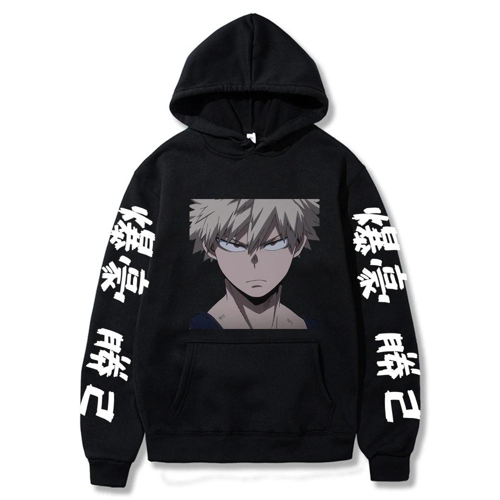 

Japanese Anime My Hero Academia Graphic Hoodies Men Streetwear Funny Sweatshirt Bakugou Katsuki Hoodie