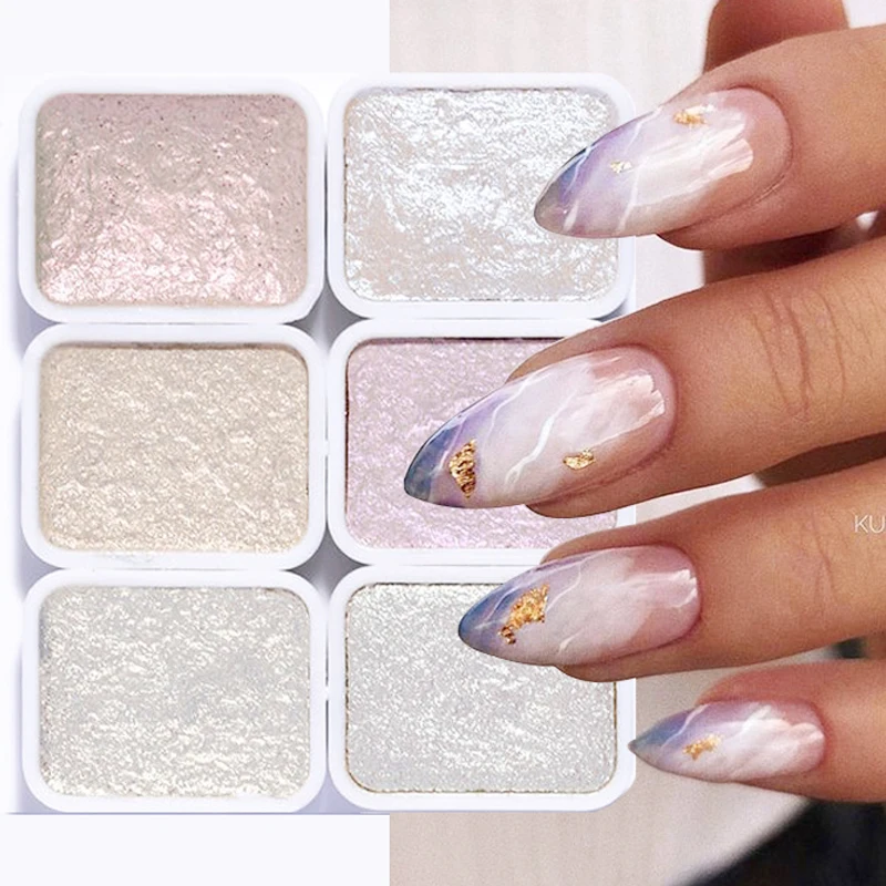 

6/12 шт., блестящие разноцветные краски