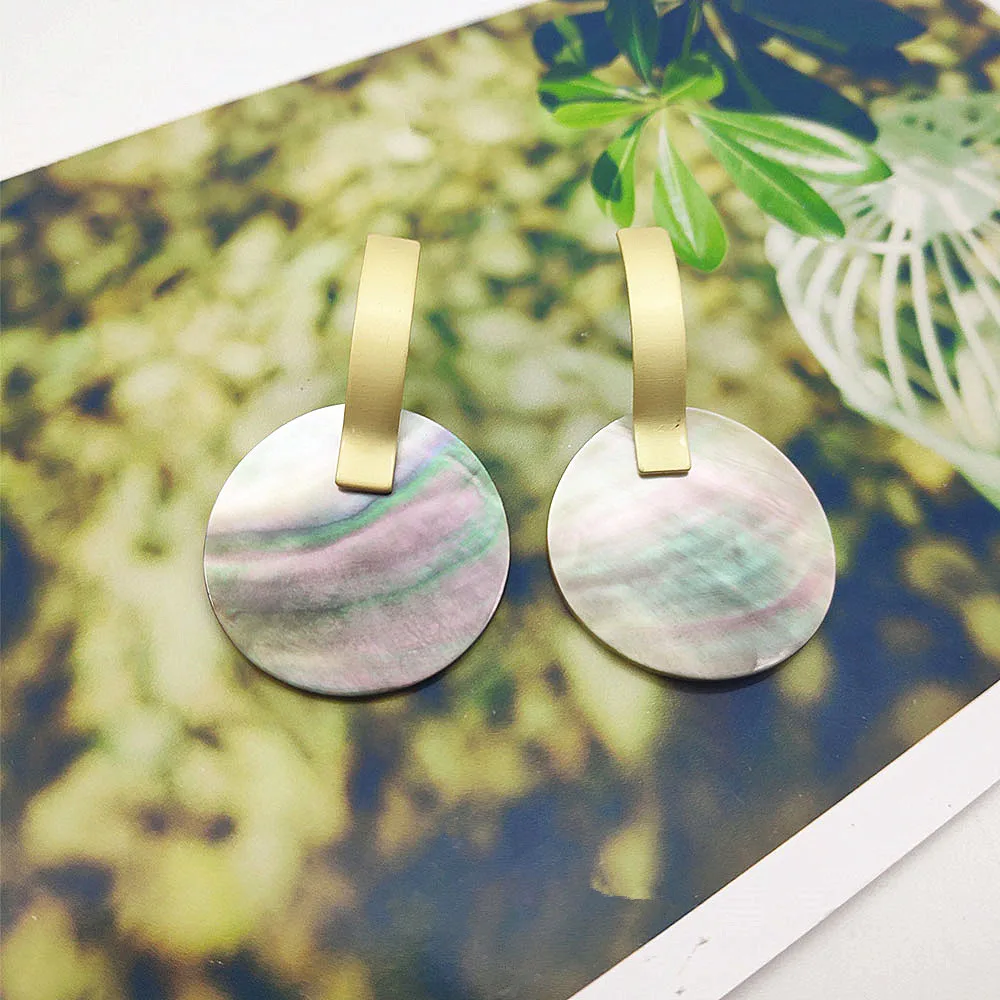 Punk Charm Jewelry Metal Ring Earrings Hanging Exaggerated Cross Pendant Earrings for Women Party Jewelry Earrings