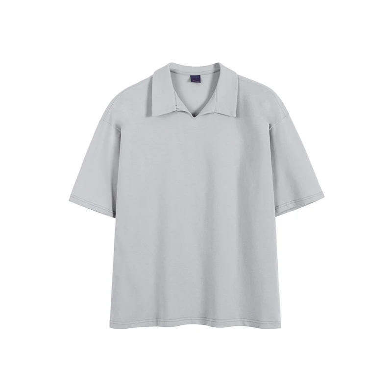 В Корейском стиле тонкий футболка с короткими рукавами Для мужчин простые