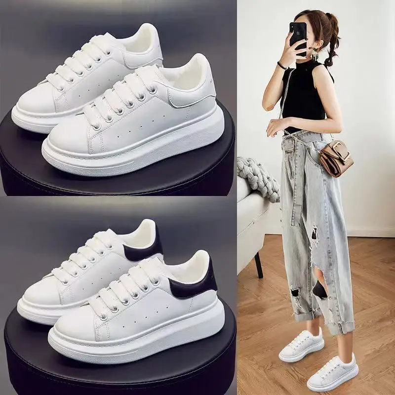 

2021 summer new ladies sneakers casual all-match breathable thick-soled inner increase couple sneakers