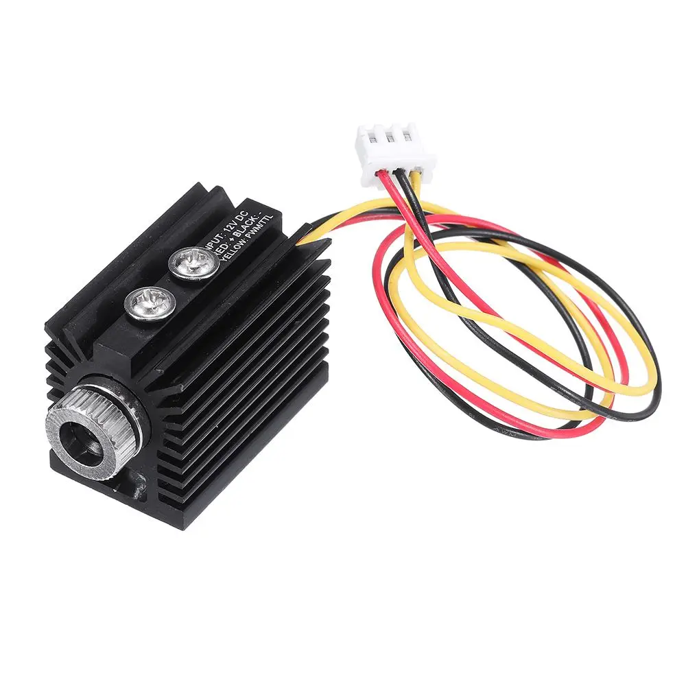 

100/180/300mW 405nm Blue Violet Dot Laser Module Variable Focus TTL/PWM Modulation w/ Heat Sink 2.54-3P for DIY Laser Engraver