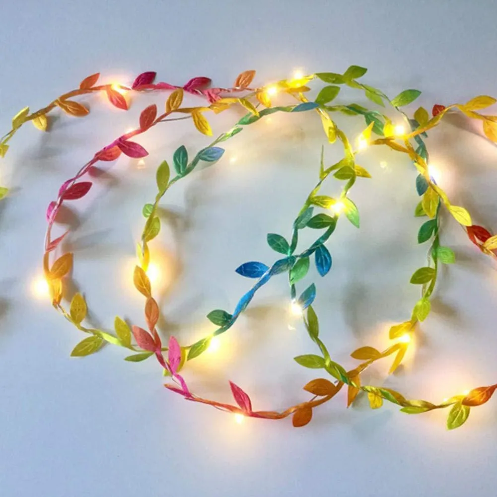 

LED Solar Fairy Lights String Outdoor Party Garden Colorful Leaf Light Lamp Party Garden Colorful Leaf Light Lamp For Party