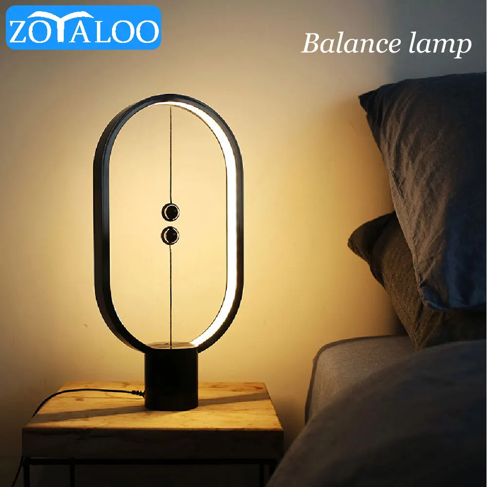 

LED Table Lamp Balance Creative Light USB Rechargeable Touch Control Magentic Mid-air Suspension Switch Night Light Home Decor