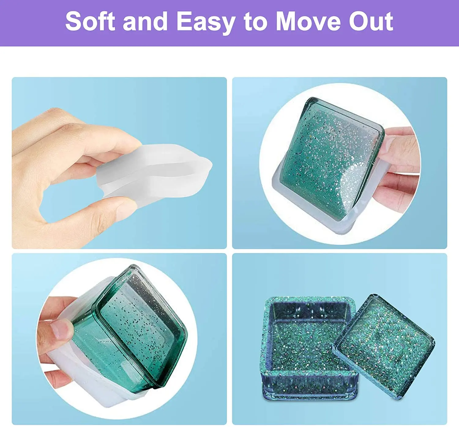 Силиконовая форма из смолы коробка для литья ювелирных изделий сделай сам