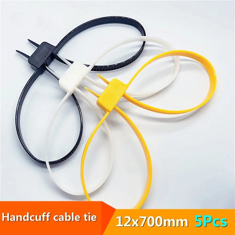 5 шт. полицейские наручники 12x700 мм пластиковые двойные выдвижные рукава