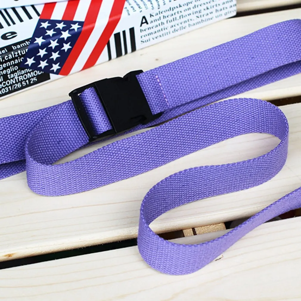 

Nylon Canvas Plastic Buckle Belt Solid Color Fashion Comfortable Belt Belt for Lady Girl Man Adjustable Length Cool Girl Fashion