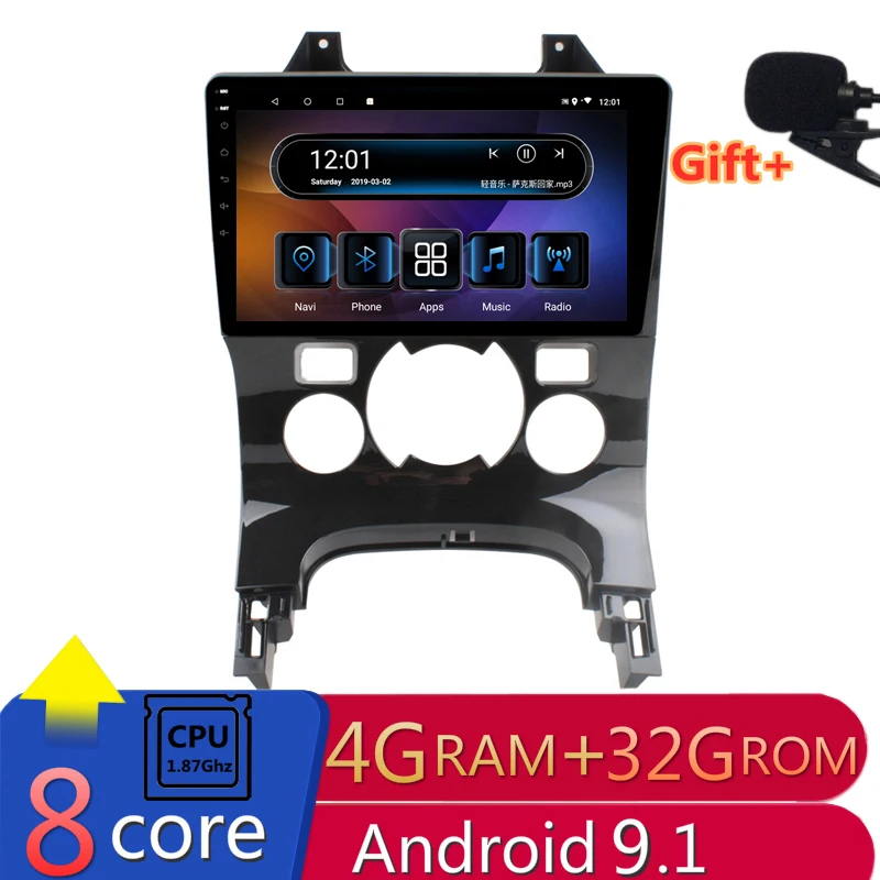 9 &quot4G RAM 8 ядер 1 87 Ghz автомобильный DVD GPS навигация для Peugeot 3008 аудио стерео радио