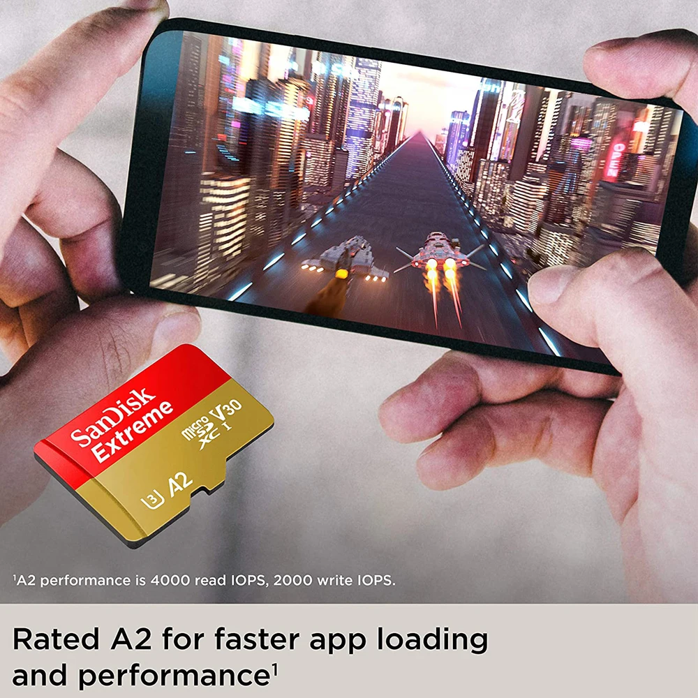 SanDisk Оригинальная карта памяти 128 ГБ A2 U3 Extreme microSDXC флэш-карта 256 512 USB TF-карта 4K для
