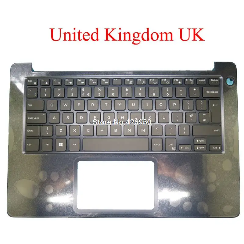 Laptop Palmrest For DELL For Vostro 13 5370 V5370 0XDHWP XDHWP 00PGFW 0PGFW backlit United Kingdom UK keyboard new