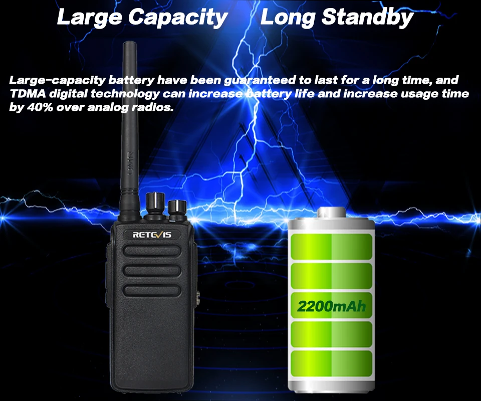 5 шт. DMR RETEVIS RT81 10 Вт IP67 Пыленепроницаемая Водонепроницаемая рация 32CH UHF шифрование