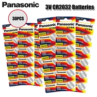 30pcs panasonic original cr2032 button cell batteries 3v coin lithium battery for watch remote control calculator cr2032