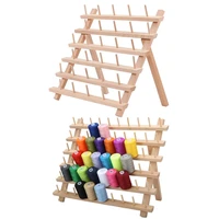 3060 spools sewing thread rack foldable wooden embroidery thread holder portable yarn storage display stand sewing supplies