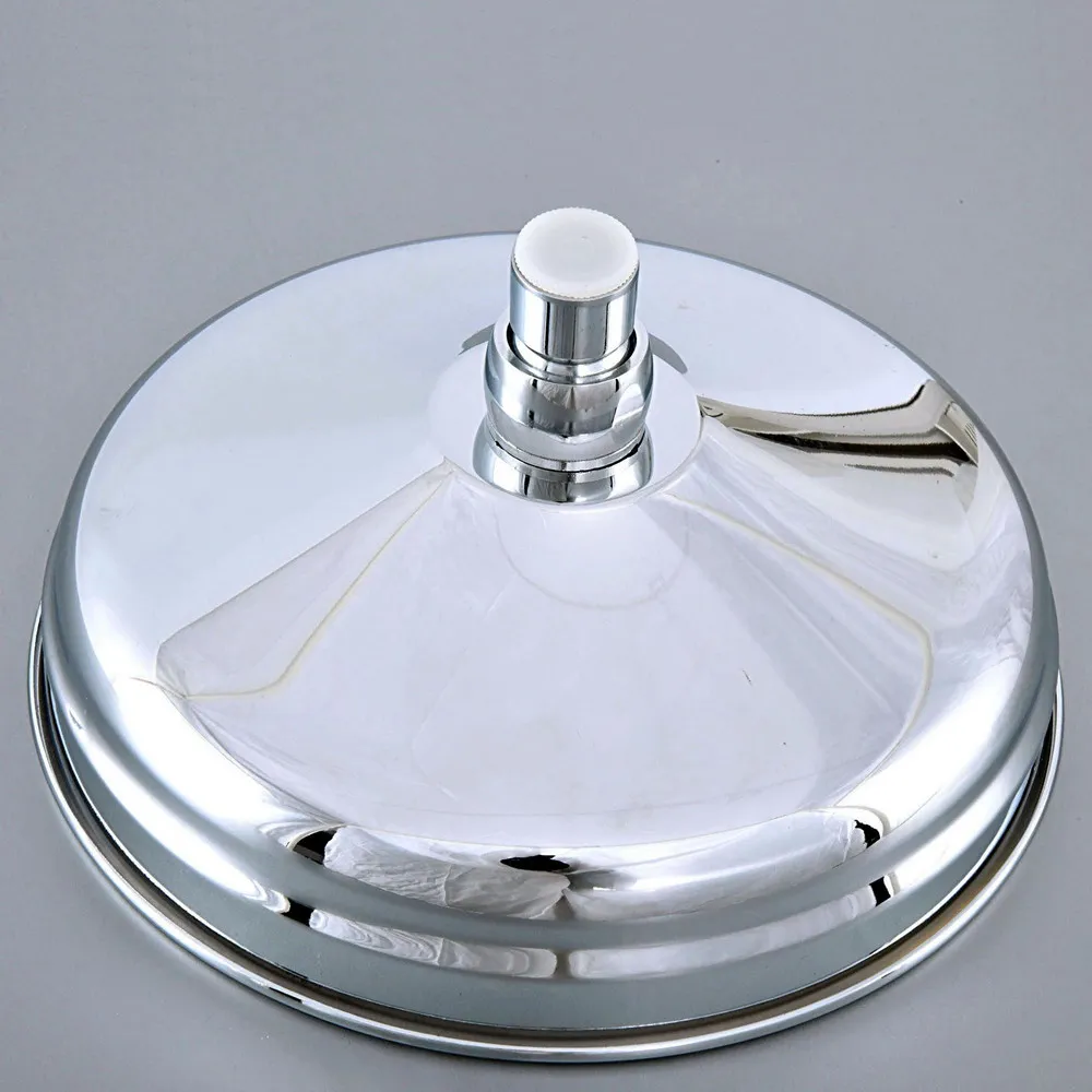 polished chrome round 8 rainfall shower head extension pipe wall arm shower arm bathroom accessory standard 12 nsh103 free global shipping