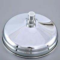 Polished Chrome Round Rainfall Shower Head Extension Pipe Wall Arm Shower Arm Bathroom Accessory  Standard 1 2   Nsh103