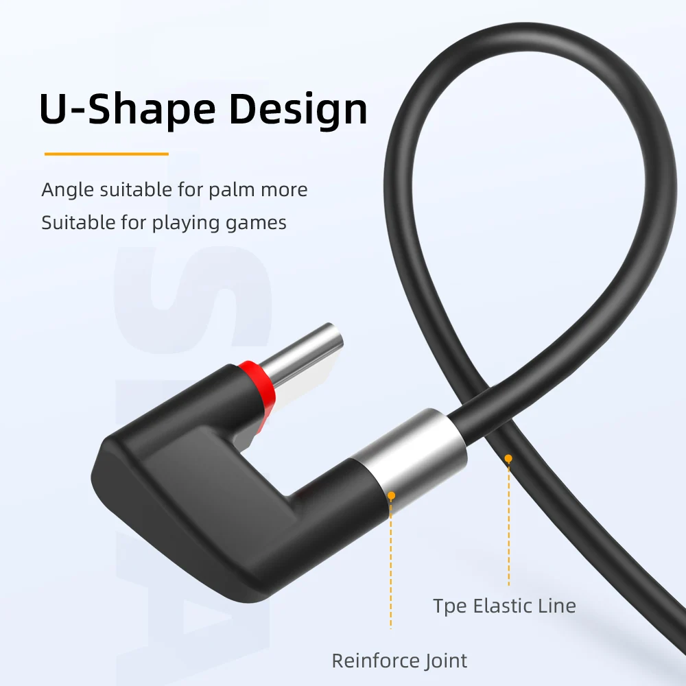 3A Кабель с разъемом Micro USB Type C кабель 180 ° градусов Поворот Быстрая зарядка