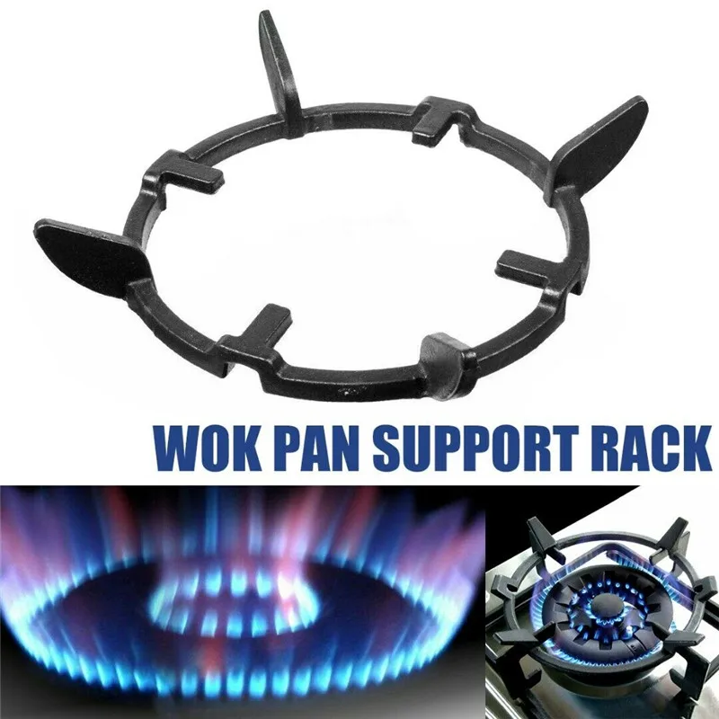 

Wok Pan Support Rack Gas Stove Shelf Black Wok Stands Cast Iron For Burners Protective Gas Hobs Cookers Kitchen Tool Accessories