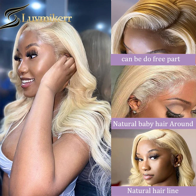 

13x6 Hd Lace Frontal Body Wave 613 Blonde Wig Glueless Wavy 40 Inch Human Hair Full Transparent Lace Front Wig Women Pre Plucked