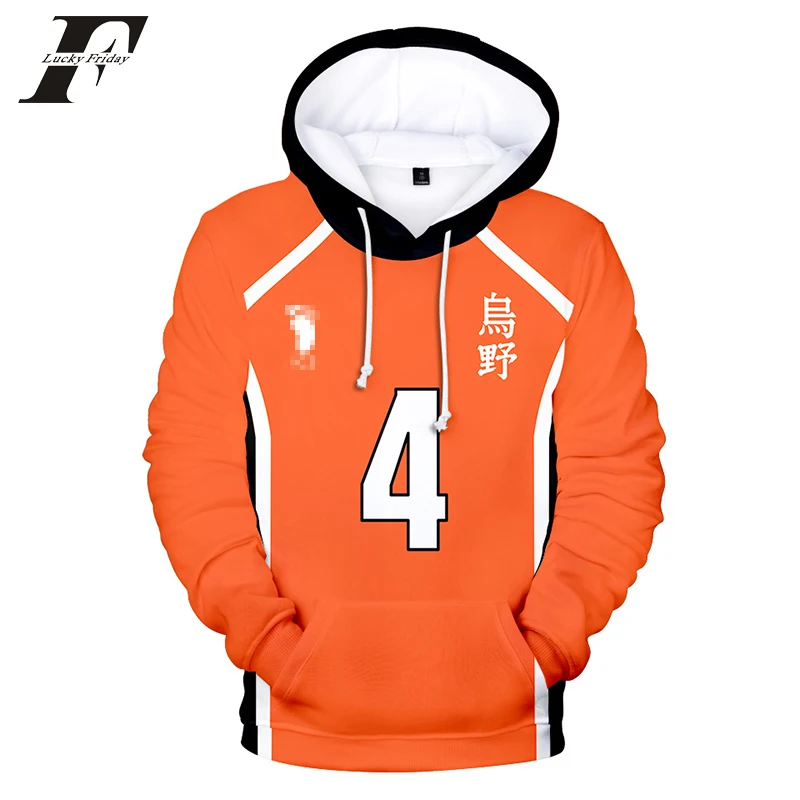 Аниме Haikyuu толстовка с капюшоном для мужчин/женщин 3D Косплей Толстовка Хината
