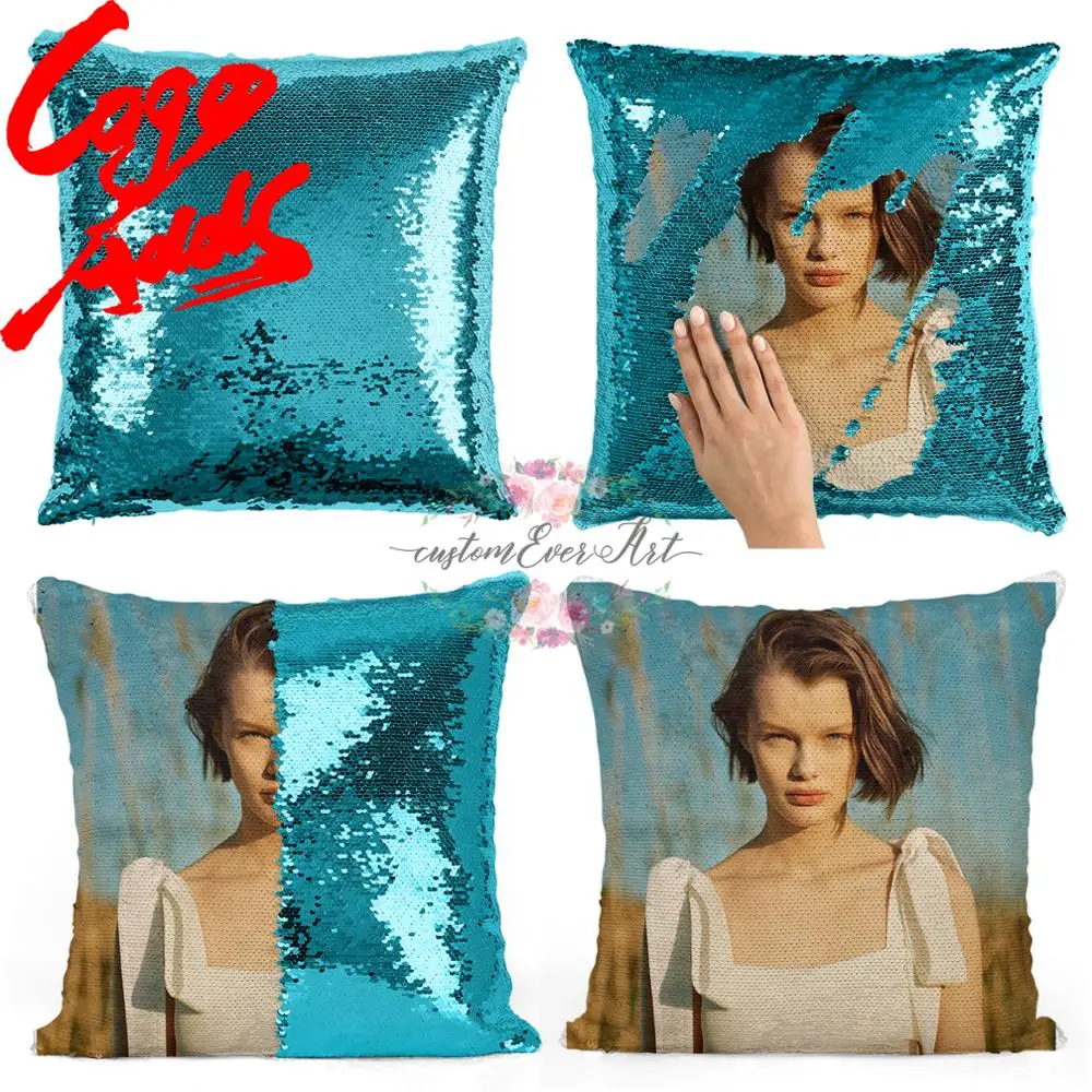 

Kris Grikaite sequin pillow | sequin Pillowcase | Two color pillow | gift for her | gift for him | pillow | magic pillow
