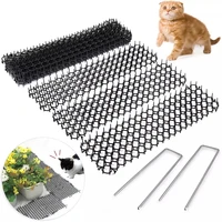 200cm400cm28cm garden prickle strip dig stop cat repellent deterrent mat spike portable anti cat dog outdoor garden supplies
