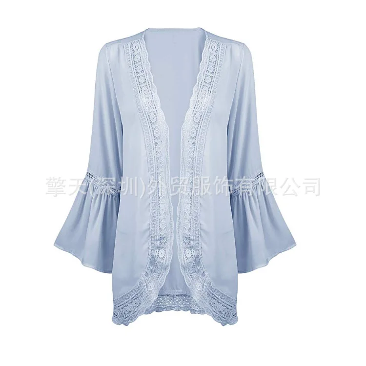 

Женский свитер, Осенний вязаный кардиган, элегантный, открытый, шифон, длинный рукав, Повседневный, размера плюс, трикотаж, Sueter De Mujer