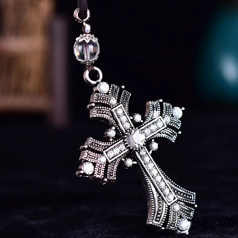 Подвески с автомобилем Алмазный крест Иисус христианские подарки религиозное